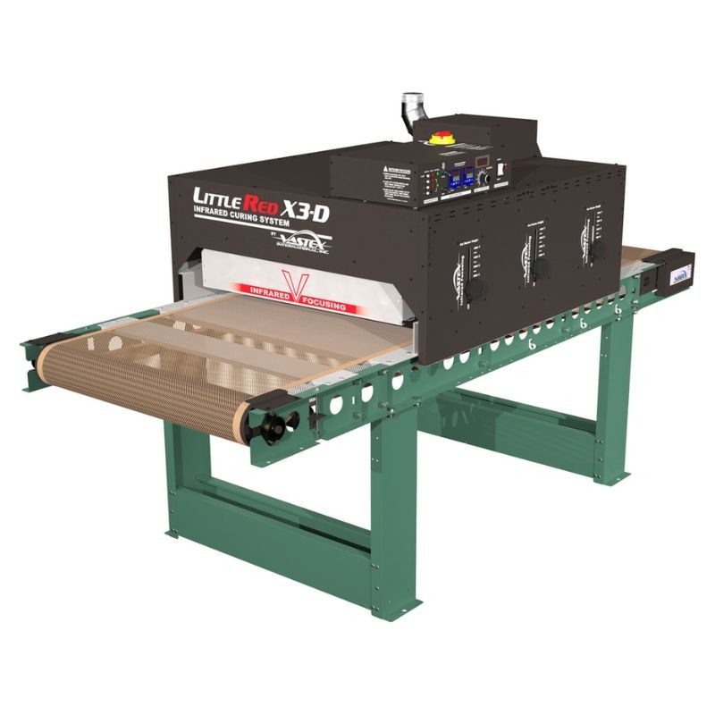 Infrared screen printing dryer vastex x3 textile conveyor