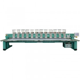 Used Tajima TFSN-912 industrial embroidery machine, 12 heads