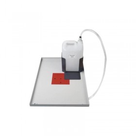 DTG pretreatment liquid collection system with tank and drain hose