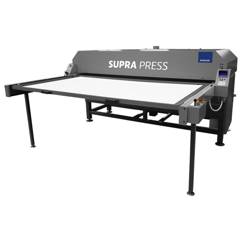 Presse de sublimation grand format Schulze Supra Press avec double plateau coulissant pour production textile