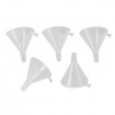 Kit de 5 mini entonnoirs en plastique pour le remplissage d’encres, de poudre DTF et de liquides en atelier textile